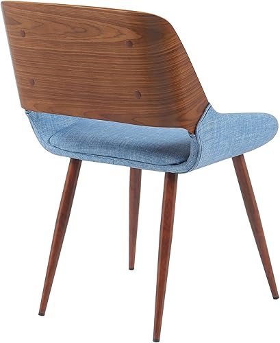 Miniatura 31 de Armen Living Silla de comedor Panda en tela gris y acabado de madera de nogal, 25 pulgadas de profundidad x 20 pulgadas de ancho x 31 pulgadas de