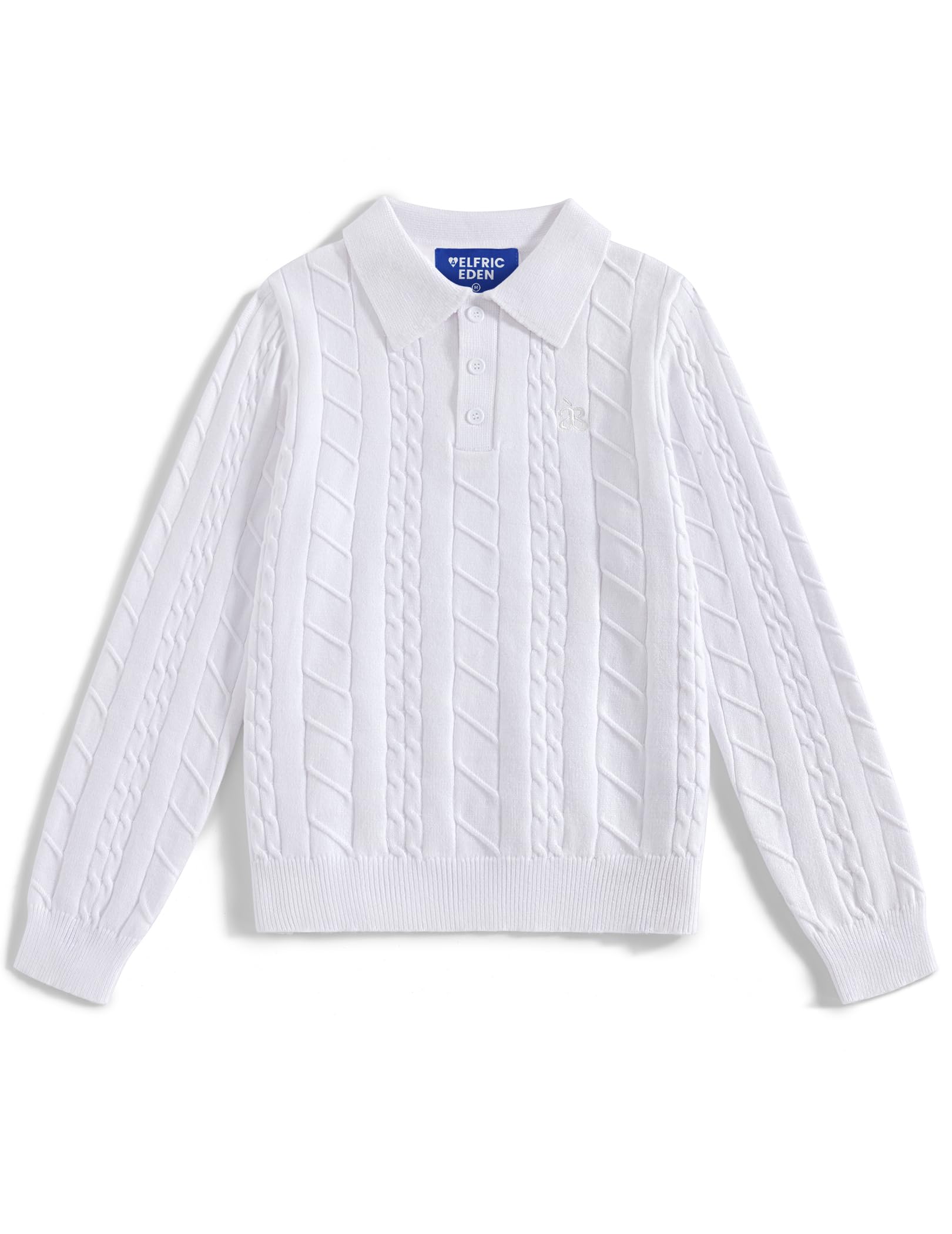 Aelfric Eden Womens Fall Long Sleeve Sweater Button Down Polo Lapel V Neck Cable Knitted Pullover Fashion Outfits
