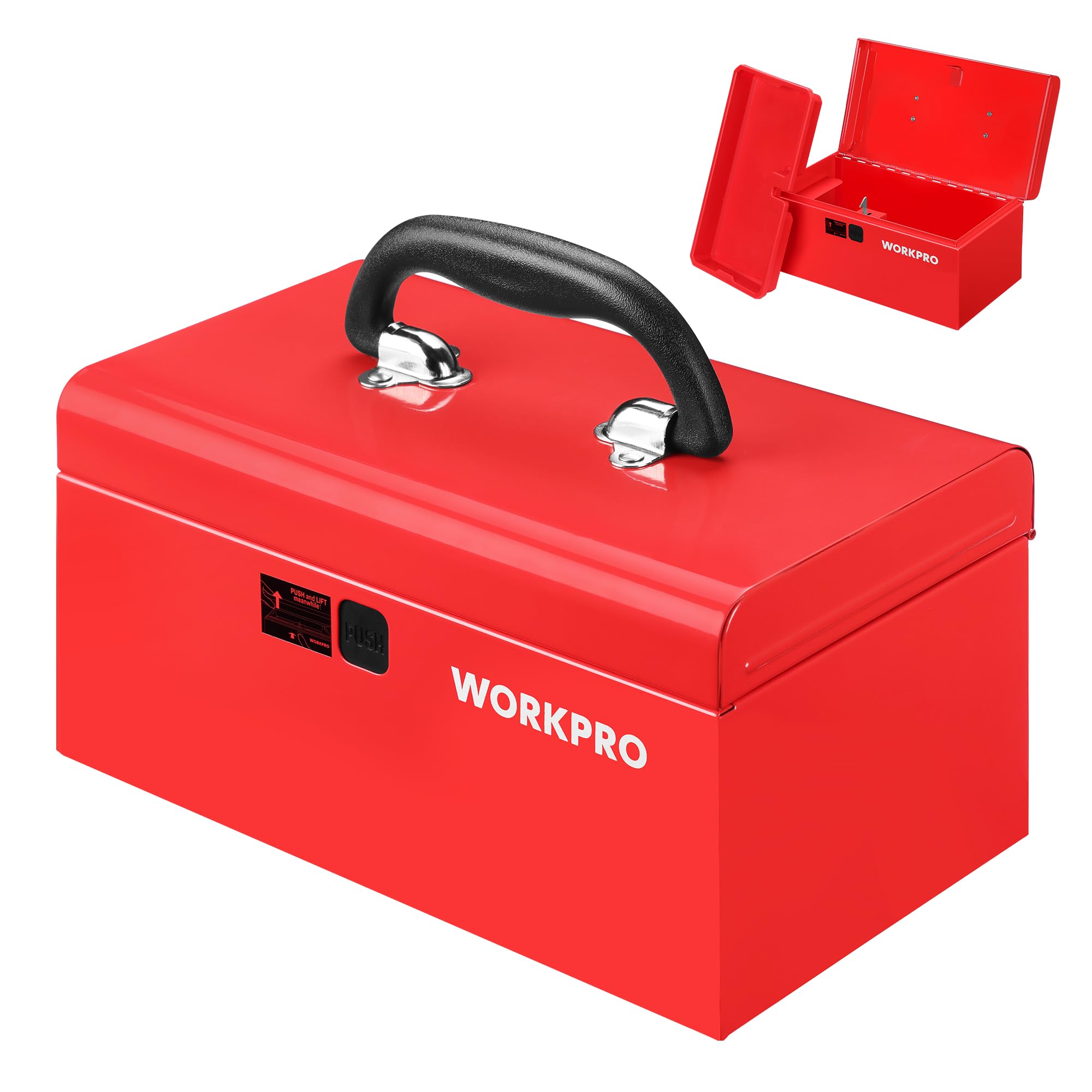 WORKPRO 10.8 Inch Mini Metal Tool Box