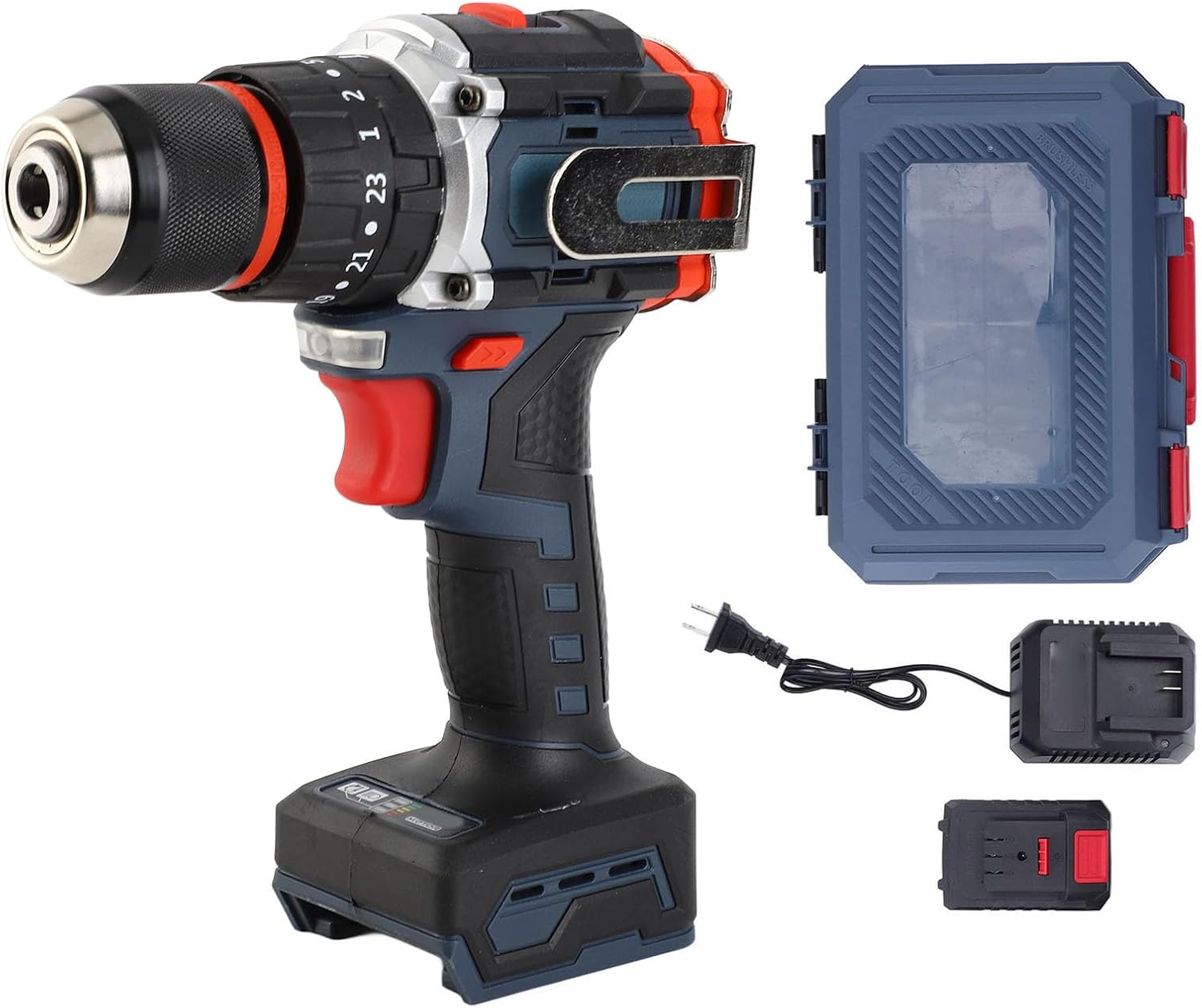 Taladro Eléctrico Inalámbrico Sin Escobillas ZAWELIYO 80N.M, 10mm