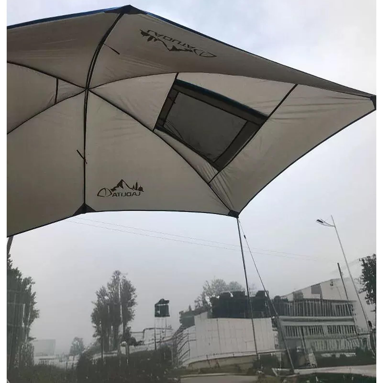 Toldo para Coche Impermeable, Toldo para Caravana, Tienda de Campaña para Portón Trasero de Coche, para Camiones, SUV, Furgonetas, Autocaravanas(Blue)