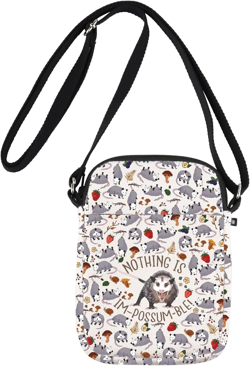 JNIAP Opossum Crossbody Bag Possum Gift Opossum Lover Shoulder Bag Possum Mom Gift
