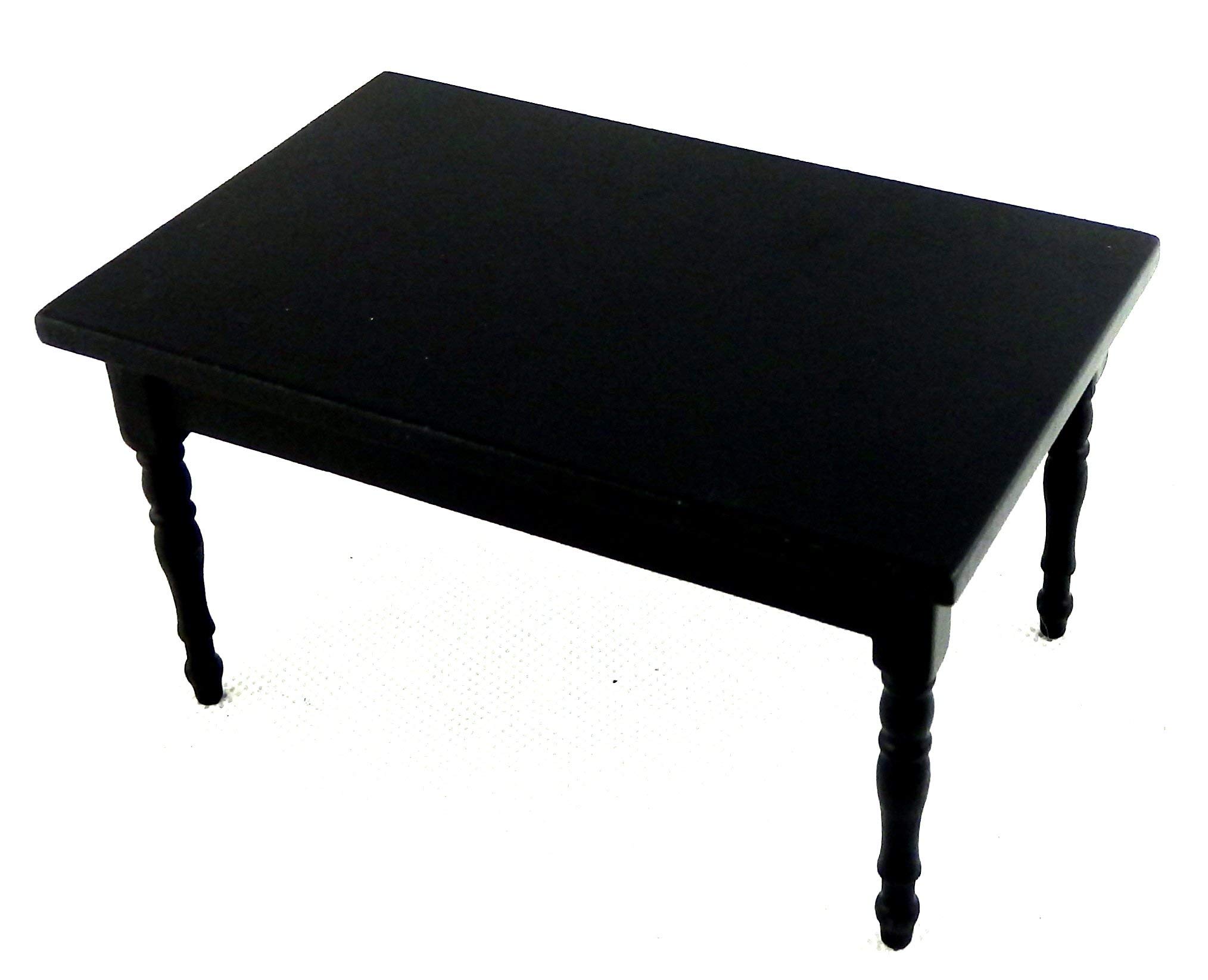 Melody Jane Tavolo In Miniatura Scala 1:12 – Design Intarsio Nero, Per Casa Di Bambole E Diorami - 2
