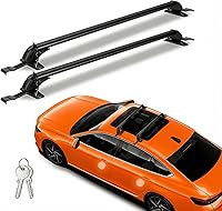 Zorpupoa Universal Adjustable Roof Rack Crossbars 165lbs Load - Aluminum Alloy for SUVs Sedans Vans, Anti-Theft Locks