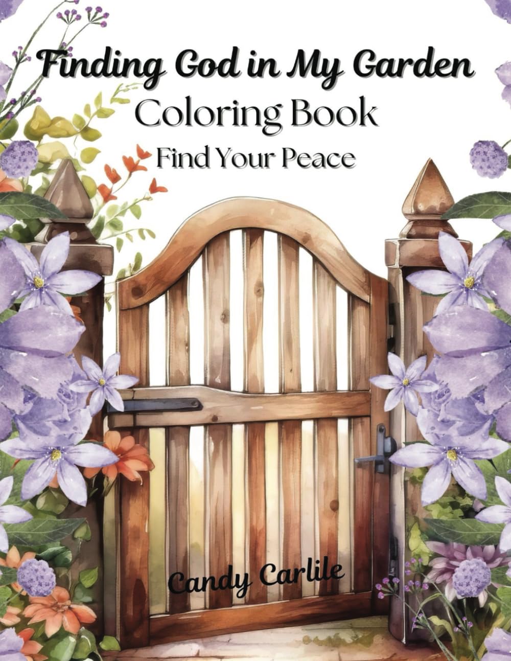 Finding God in My Garden: Large Print Coloring Book for Adults