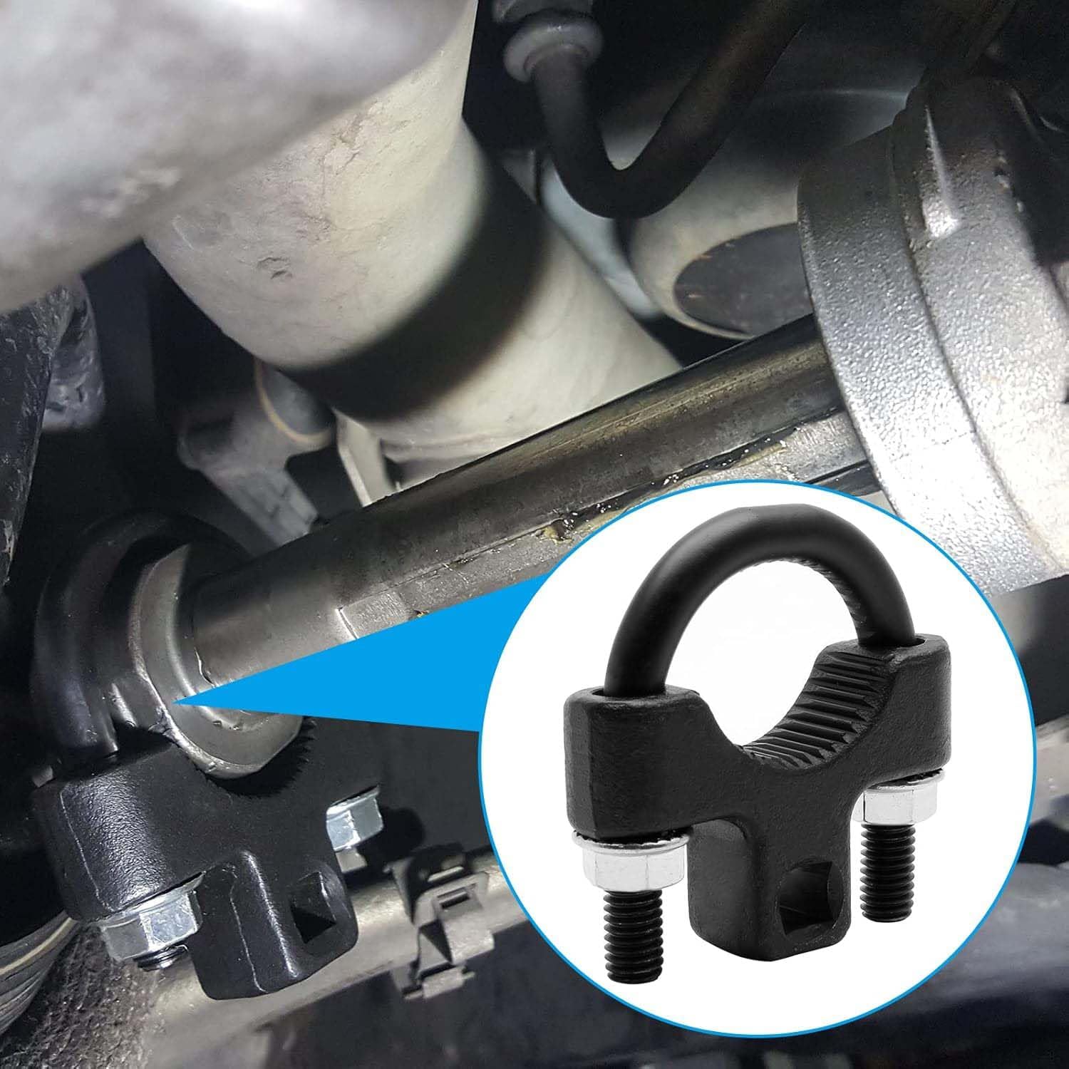 High-Strength Inner Tie Rod Tool Set 3/8" Alloy Steel Remover & Installer Non-Slip U-Wrench 30-42mm for Car Truck SUV Automotive Chassis Repair
