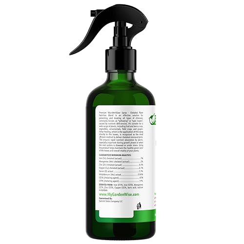 Miniatura 2 de GARDENWISE Spray foliar de microfertilizante premium  Mezcla nutricional quelatada para plantas con hierro quelado para verduras. Perfecto para