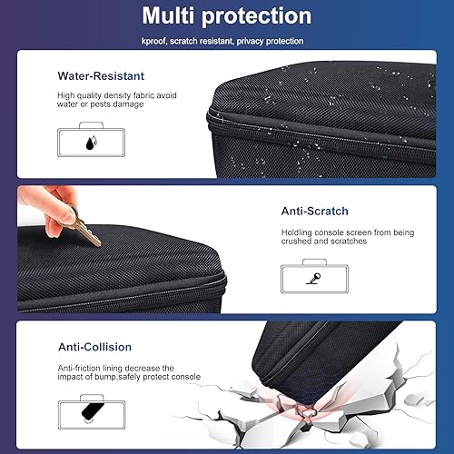 Miniatura 5 de SIKROFEGEN Carrying Case Compatible with Steam Deck, Protective Hard Shell Carry Case Built-in AC Adapter Charger Storage, Portable Travel Carrying