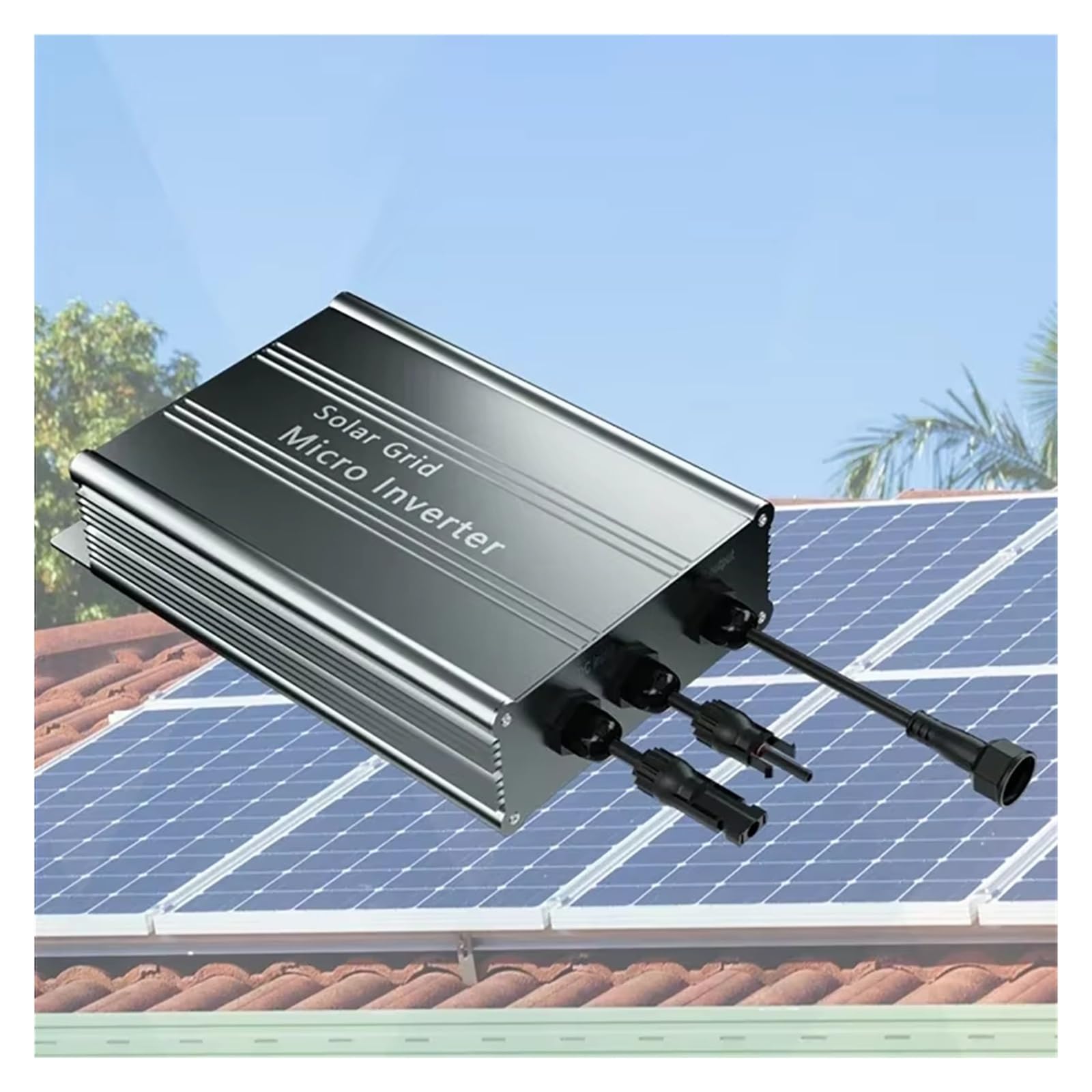 Inversor Microinversor con Sensor Limitador Sistemas Fotovoltaicos Conectados A La Red 500W 600W 700W CC 26V-46V Entrada Solar CA 110V-220V Automático Transformador de Voltaje(600W)