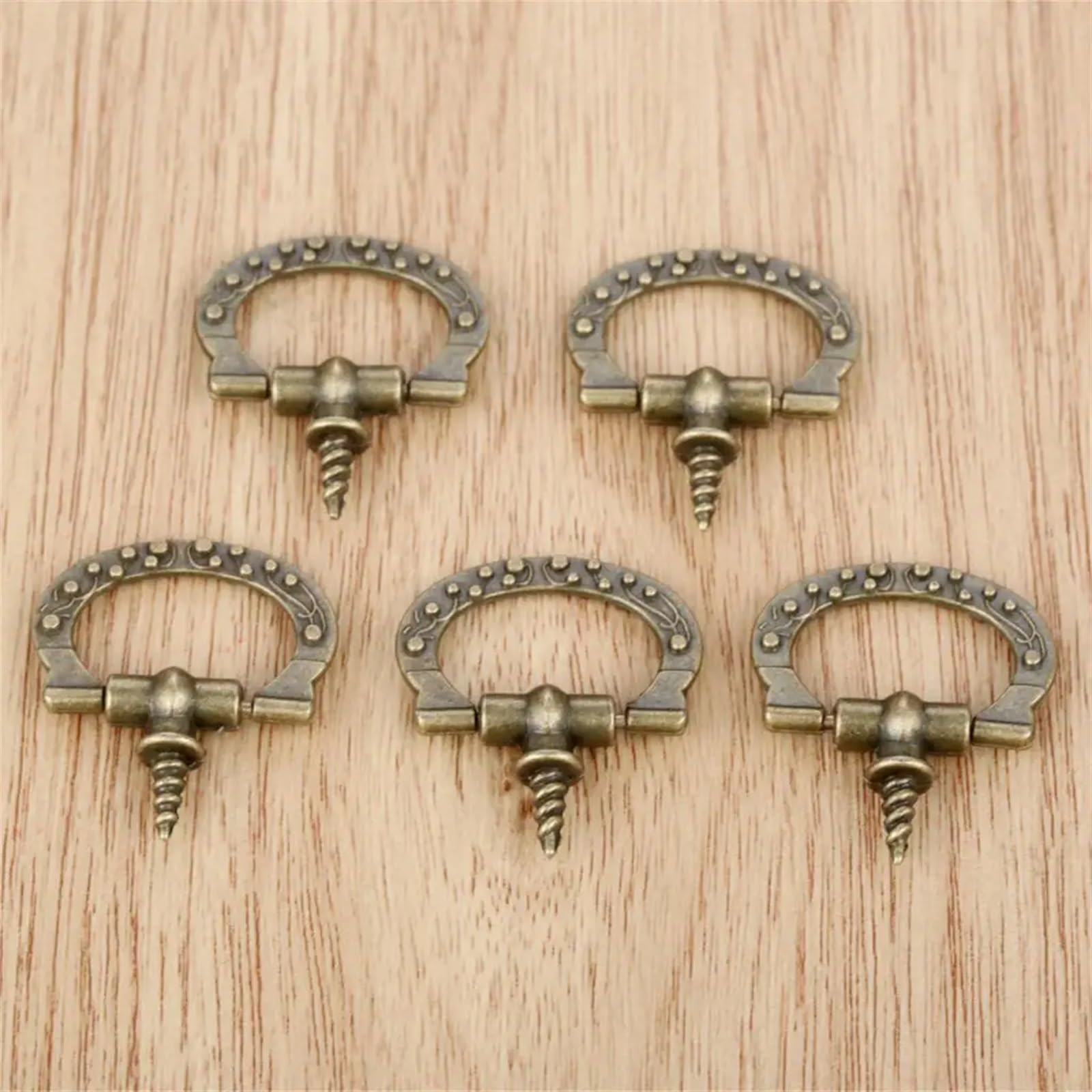 Boutons de meuble en bronze lot de 5 poignées de traction vintage 24x27 mm