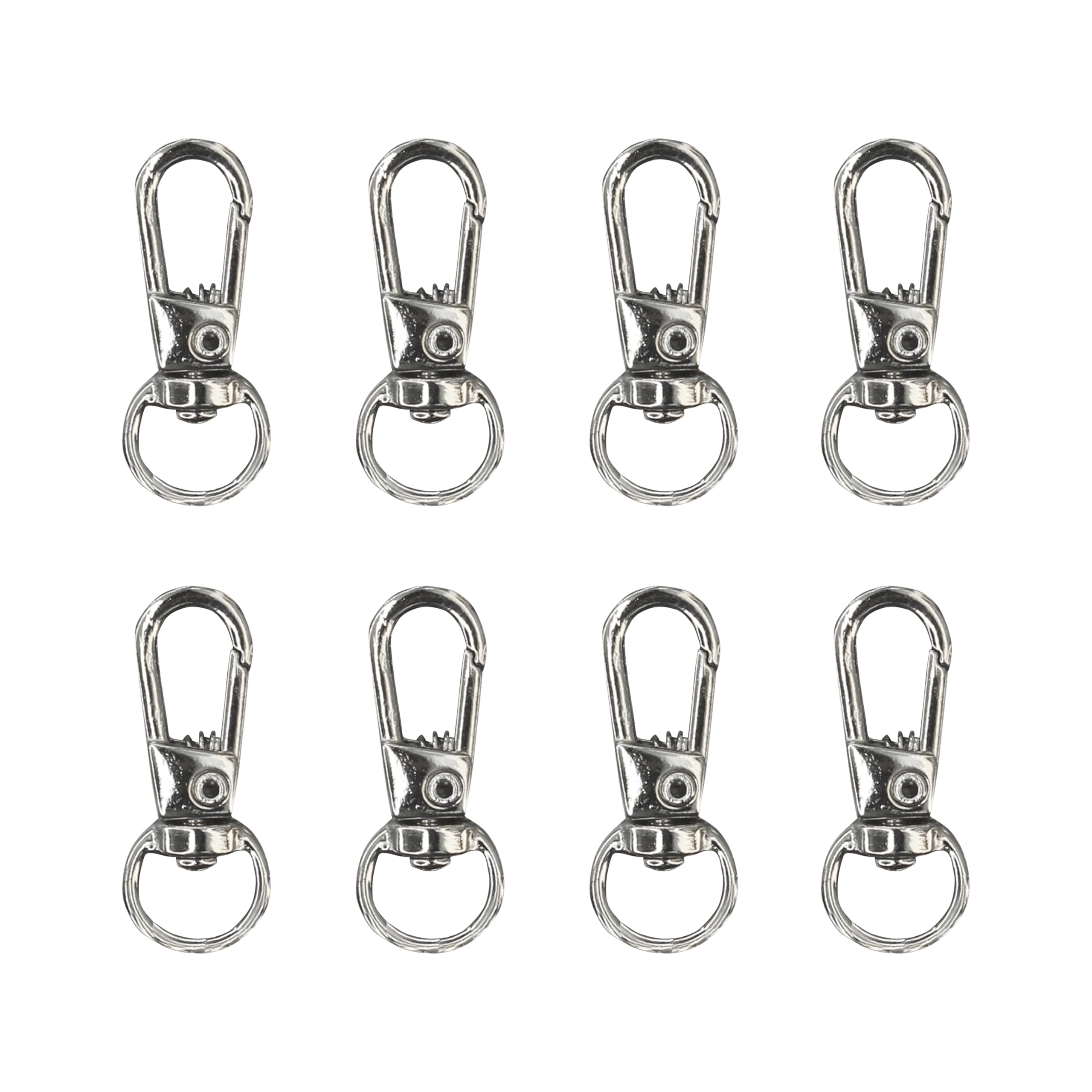 ANI Accessories 8 Pcs Big Size Lobster Clasp Fish Hooks Lobster Clasps Claw Hooks Finding Lobster Clasps for Bag & Purse Making DIY Art & Crafts (Silver-Lobster-Hooks)