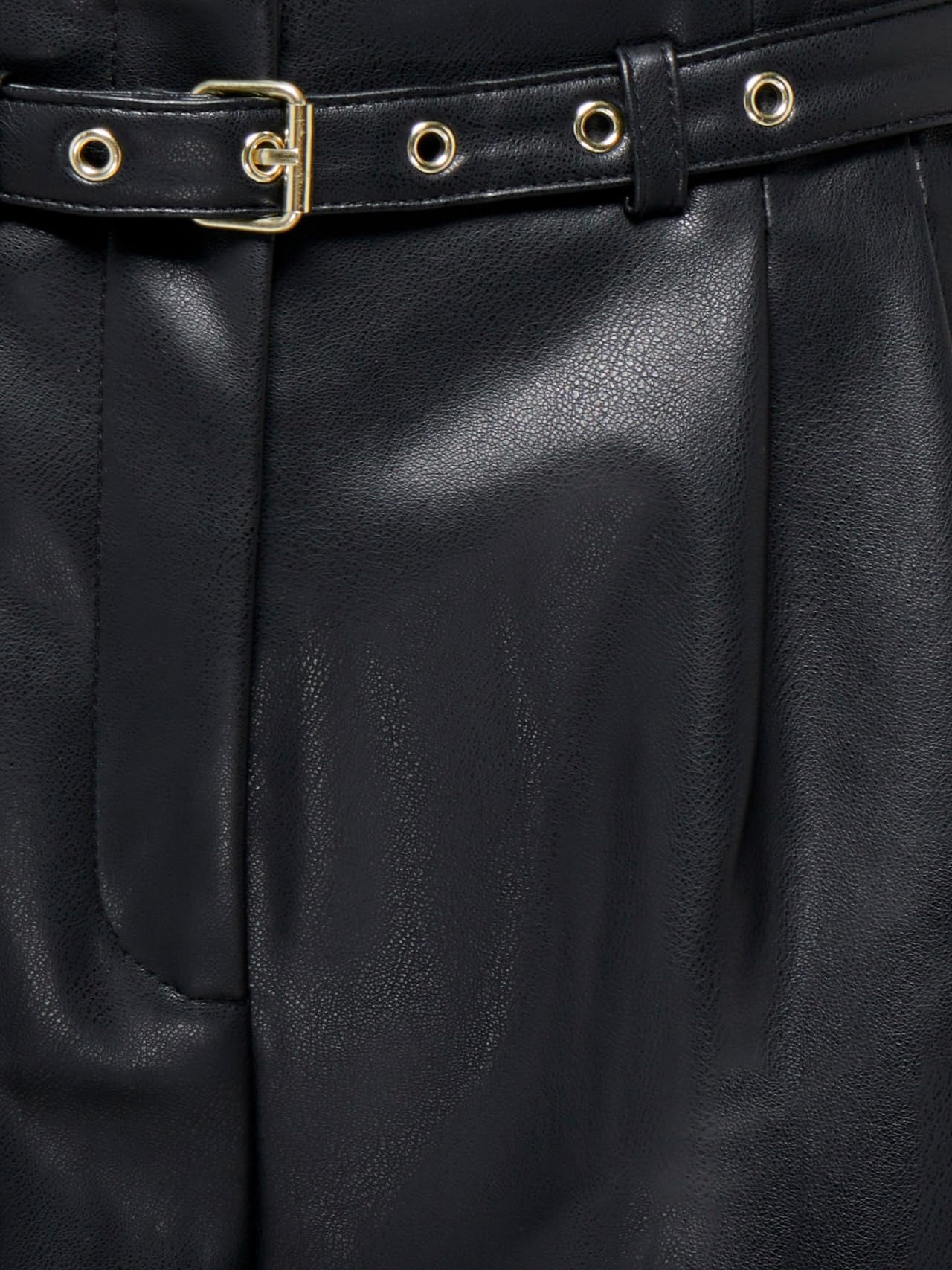 ONLY Faux Leather Shorts ONLHEIDI Mid Waist Regular Fit Faux Leather Shorts