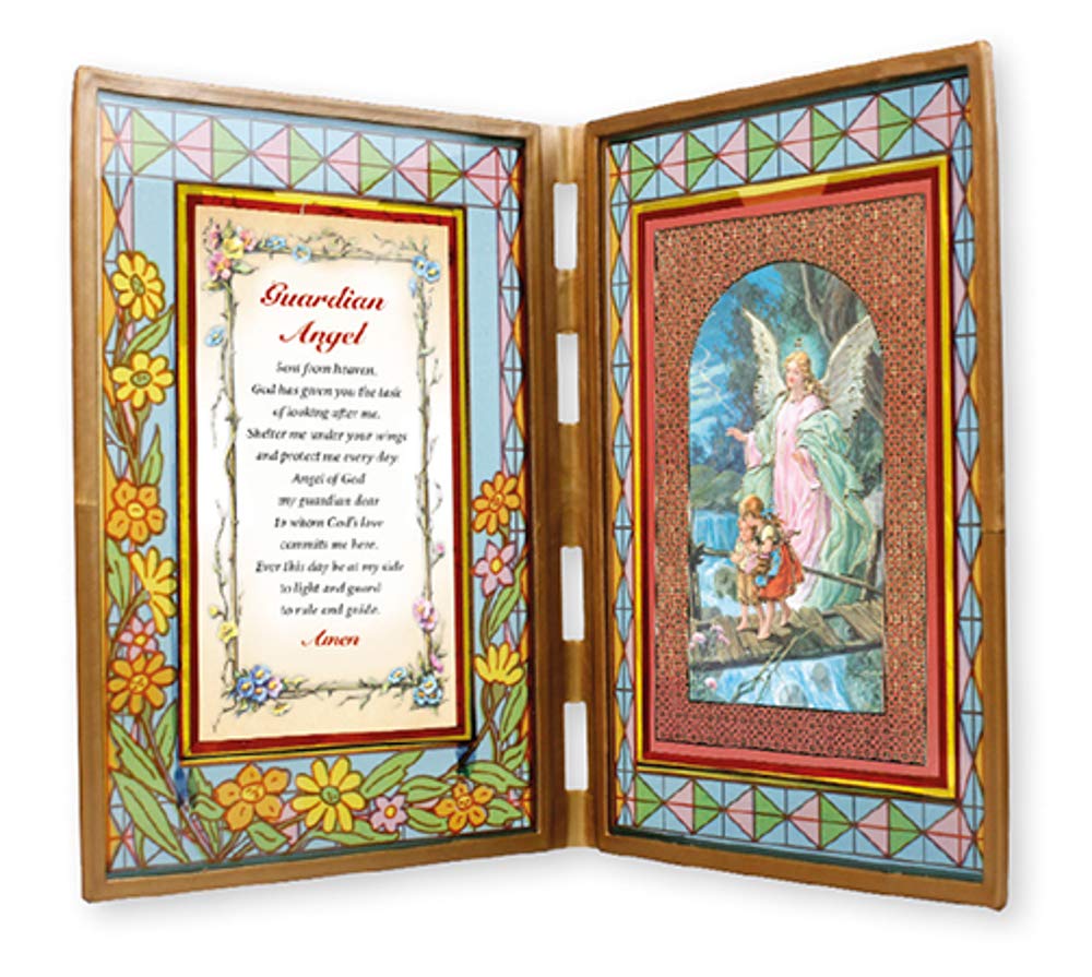 Cbc Guardian Angel Prayer And Photo In A Stained Glass Plaque