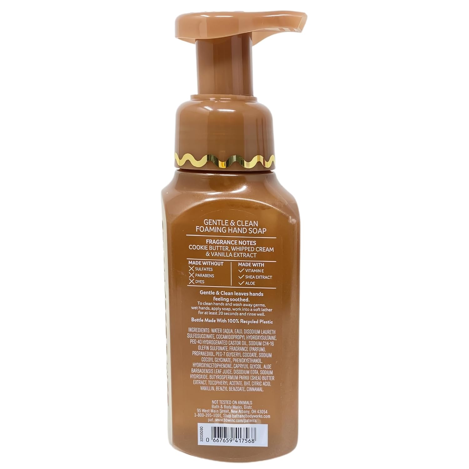 Bath & Body Works Cookie Butter Truffle - 2 Gentle & Clean Foaming Hand Soap - with a Peach Gardenia Sample Soap