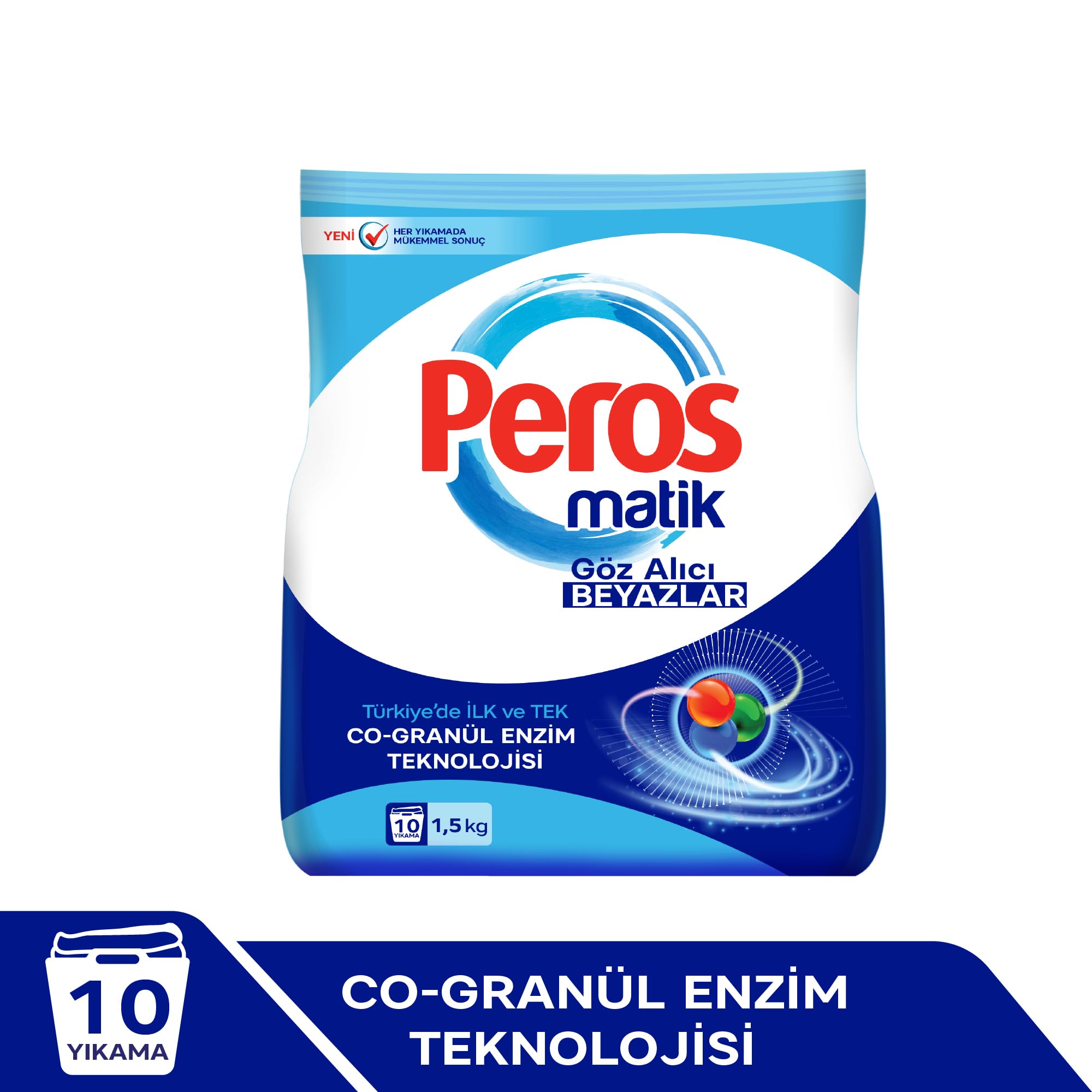 Peros Toz Çamaşır Deterjanı Göz Alıcı Beyazlar 1500 G