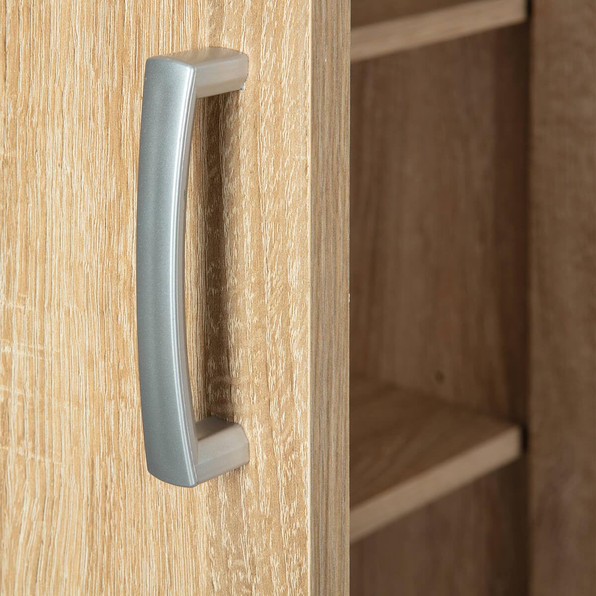 AltoBuy List - Armoire 2 Portes 6 Compartiments Aspect Bois