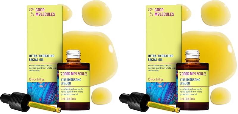 Óleo facial Good Molecules com óleos de espinheiro-marítimo e camélia — Pacote com 2
