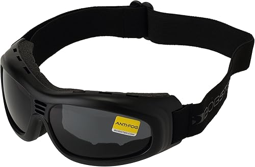 Bobster Gafas Touring 2, marco negro/lente ahumada