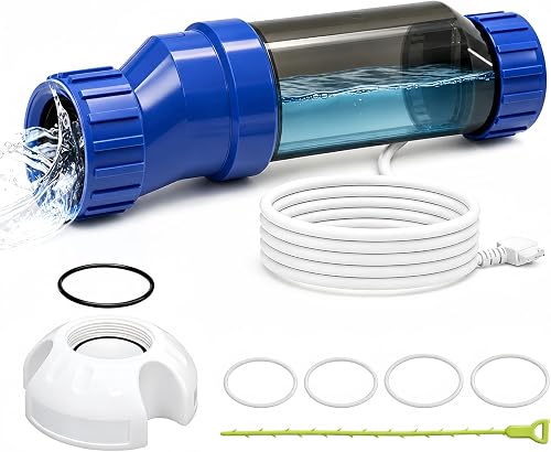 T-15 Salt Cell Fit for Hayward Salt Cell t-15, W3T-CELL-15, 40,000-Gallon | Compatible with AquaRite AquaTrol ProLogic & More,Replacement T-15 Pool Chlorinator Generator,with Cleaning Stand