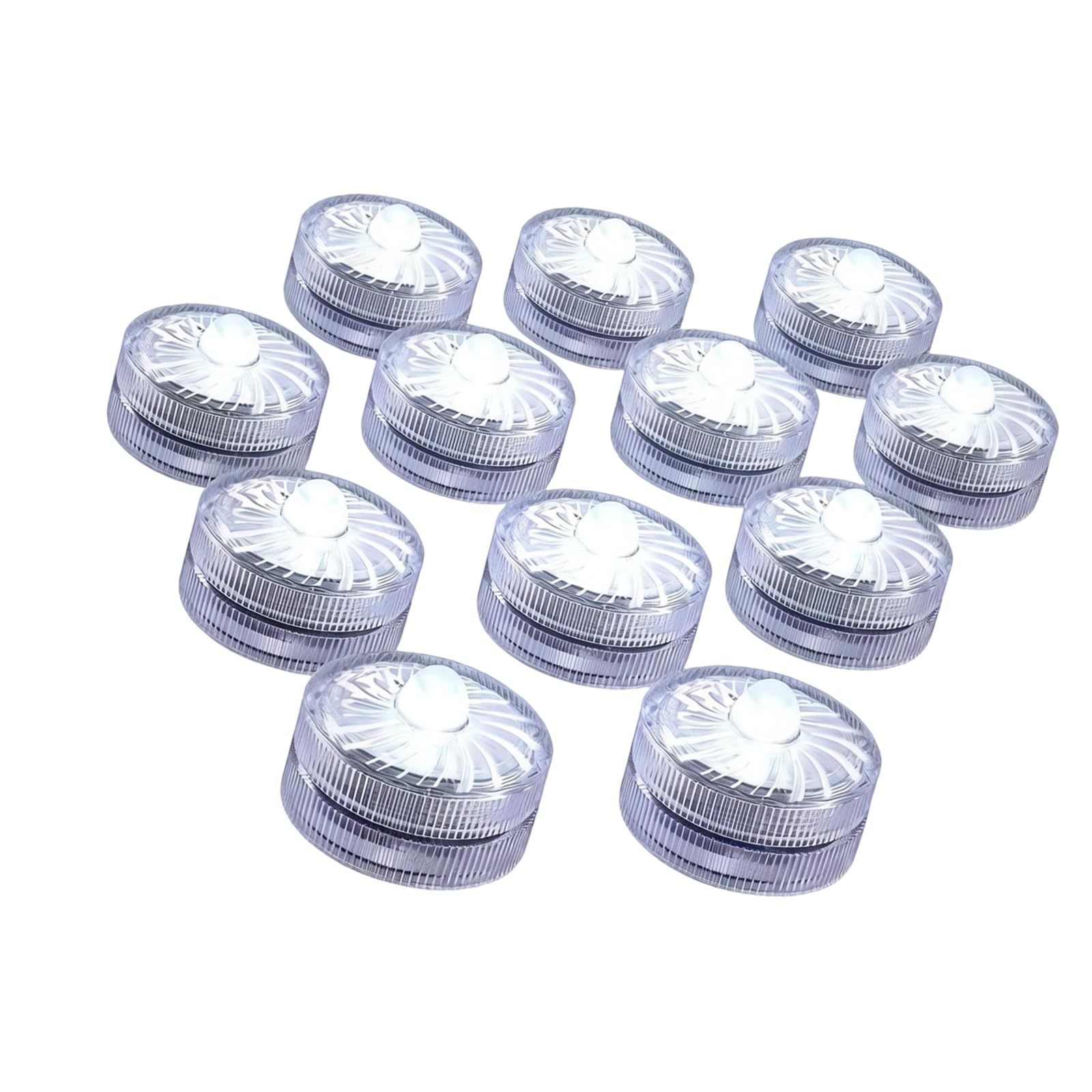 Tsophreniq Of 12 Battery Powered Lamp Miniature LED Tea Lights for Aquarium Florals Arrangements and Special Event Lighting Diving LED Deck