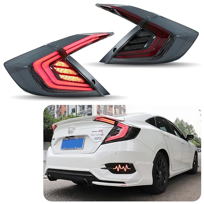Buy inginuity time LED Tail Lights For Honda Civic 10Th Gen Sedan 20162021 DRL Start Up