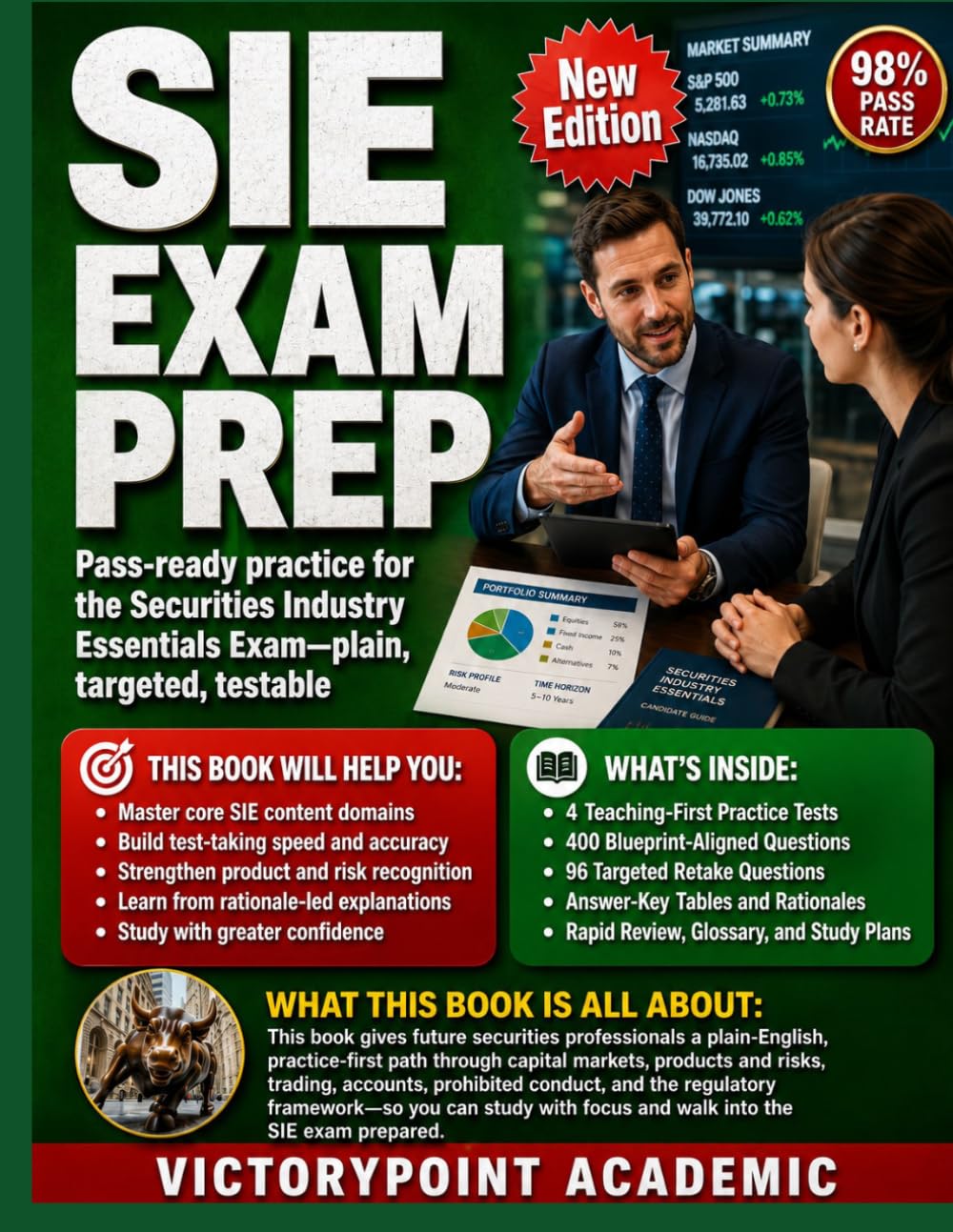SIE EXAM PREP: Pass-ready practice for the Securities Industry Essentials Exam—plain, targeted, testable