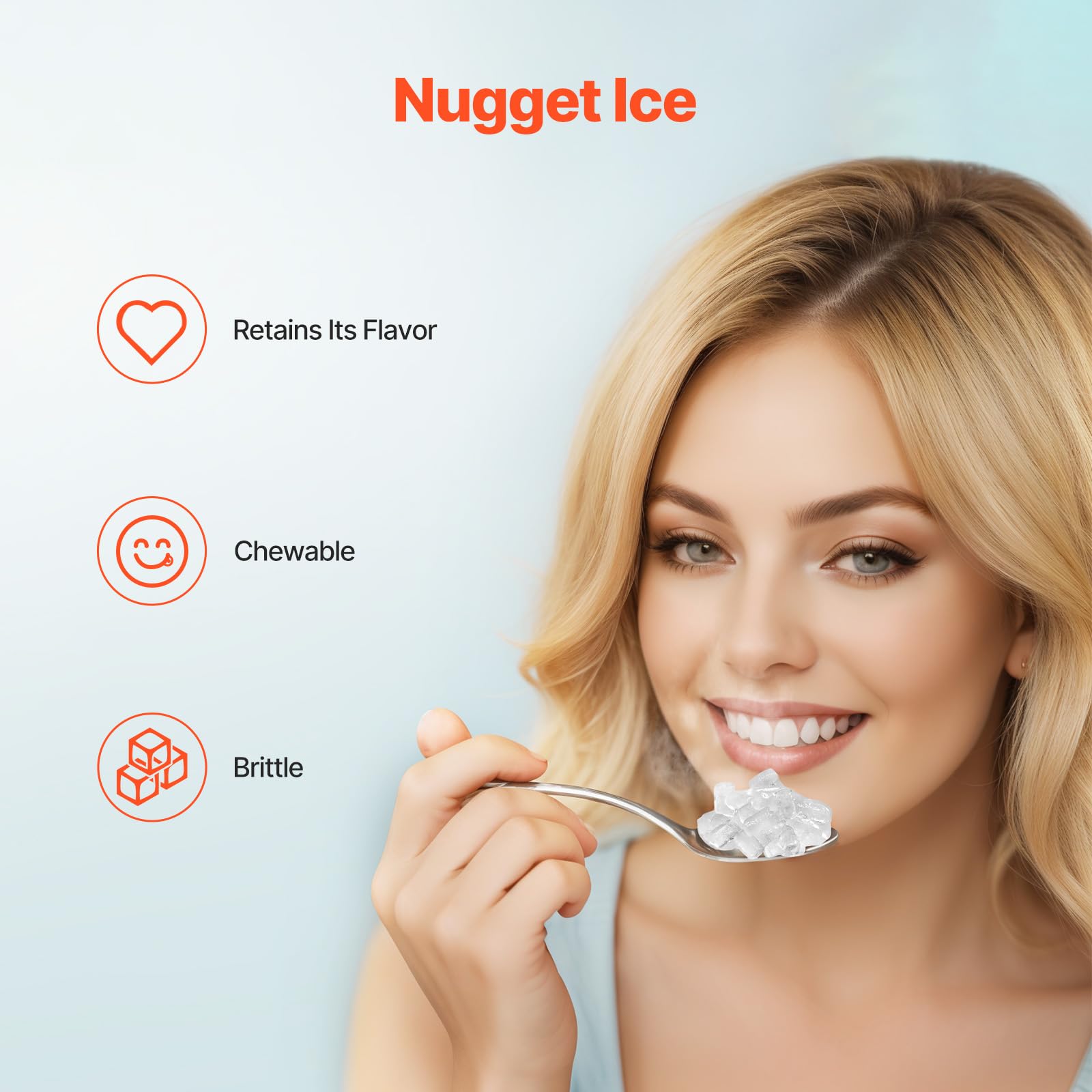 Happybuy Nugget Ice Maker - 33lbs Daily Output! Self - Cleaning, Chewable Ice. Comes With Scoop & Tray. Stainless Steel, Ideal For Home, Kitchen, Office​ on Fridge.com - View 5