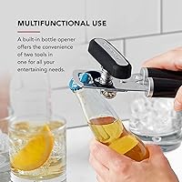 Vista 5 de KitchenAid - Abrelatas multifunción clásico y abrebotellas de fácil uso, rueda de corte de acero inoxidable ultra afilada, mangos ergonómicos Negro