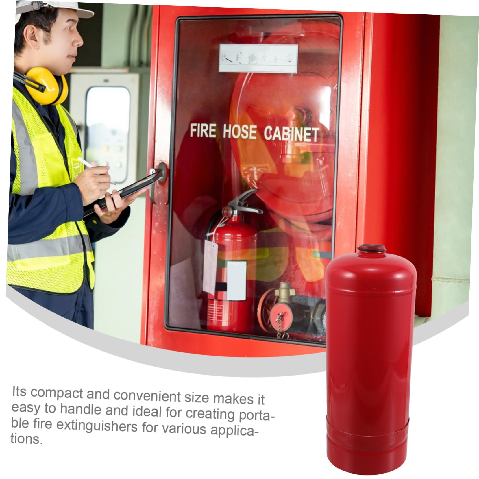 Estintore Vuoto Portatile Ricaricabile in Acciaio Resistente 2 Kg, Serbatoio Multiuso Compatto Per Uso Domestico, Auto e Barca Design a Tenuta Stagna Ad Alta Pressione