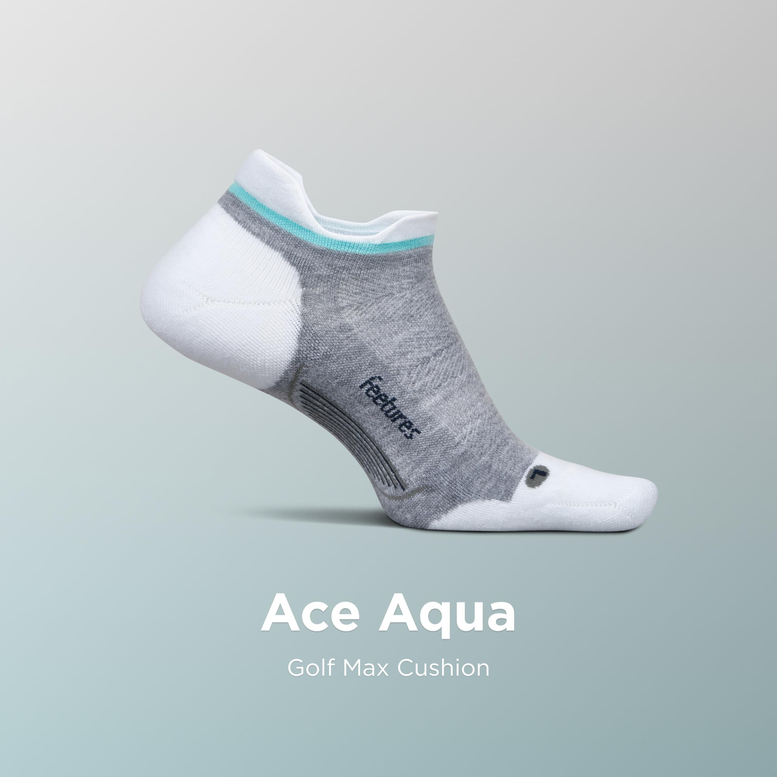 Feetures Elite Golf Max - Calcetines tobilleros acolchados con compresión específica