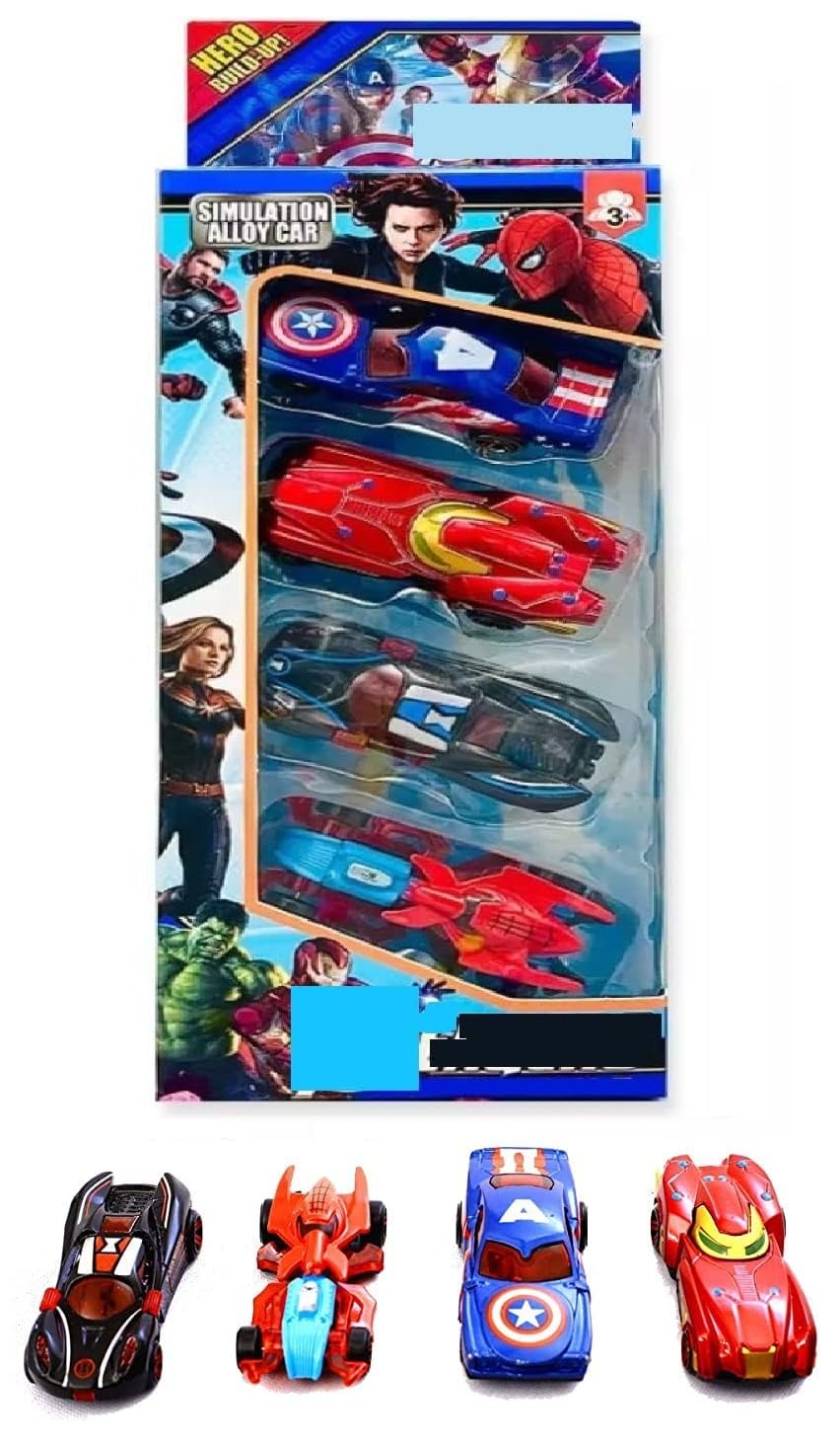Bestie toys Super Hero Metal Die-Cast Racing Cars Toy Play Set for Kids Boys - Pack of 4 Cars (B0CVN8Z3GJ) Amazon Price History, Amazon Price Tracker