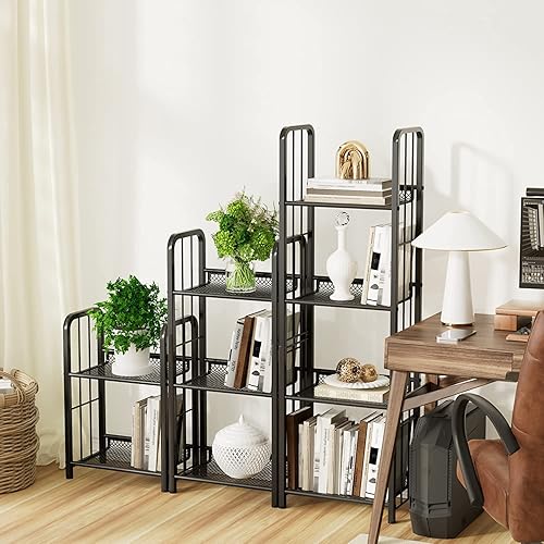 Miniatura 8 de Estantería de almacenamiento independiente para sala de estar, dormitorio, cocina, resistente a la corrosión, fácil de montar, sin combinación,