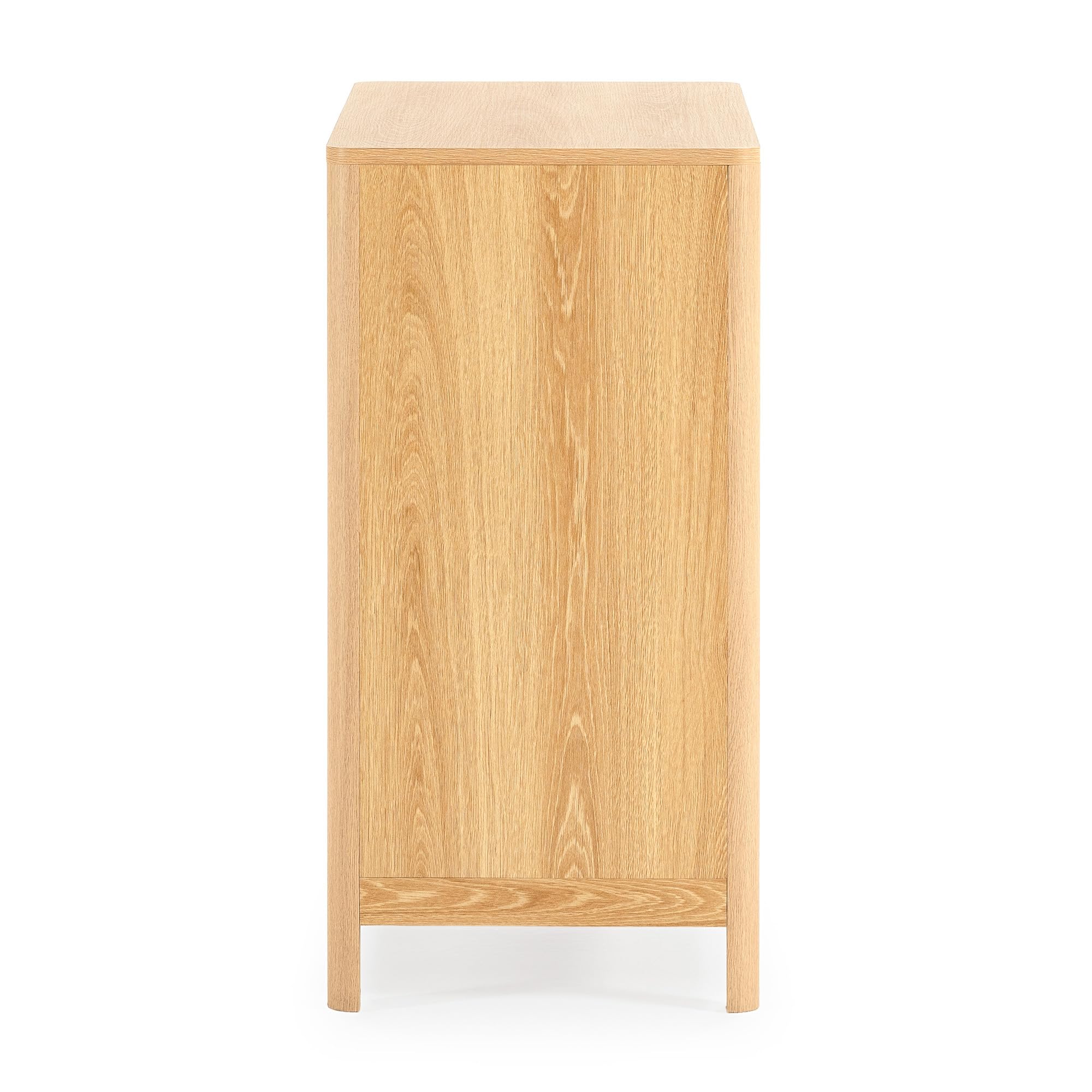 HOMN LIVING Cómoda de Noche Nassau 3 cajones Color Roble/Verde, 80 cm (Ancho) 40 cm (Profundo) 80 cm (Altura)