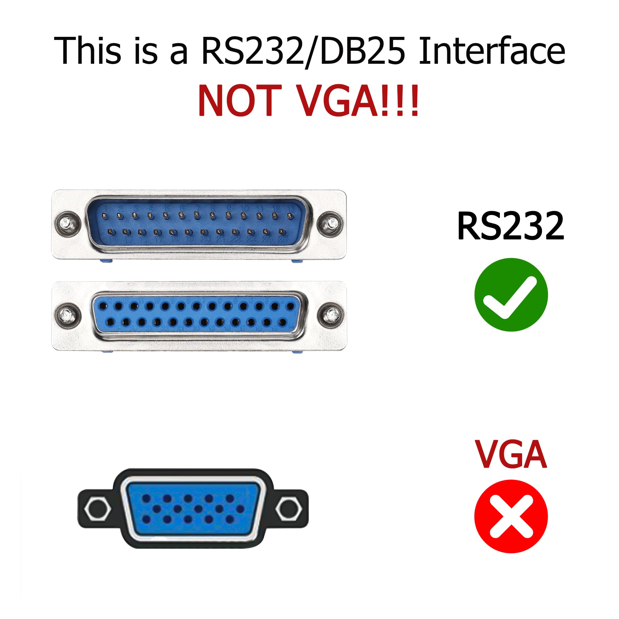 Distanziali Pcb Cavo Di Prolunga DB25 RS-232 Serial/Parallelo – 3 Piedi (90cm), Maschio/Femmina, Passante Diretto Cavo Db25 Prolunga - Foto 9