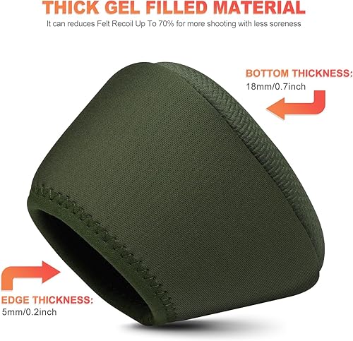 Vista 10 de Feyachi Almohadilla de retroceso, relleno de gel, negro/verde militar/camuflaje