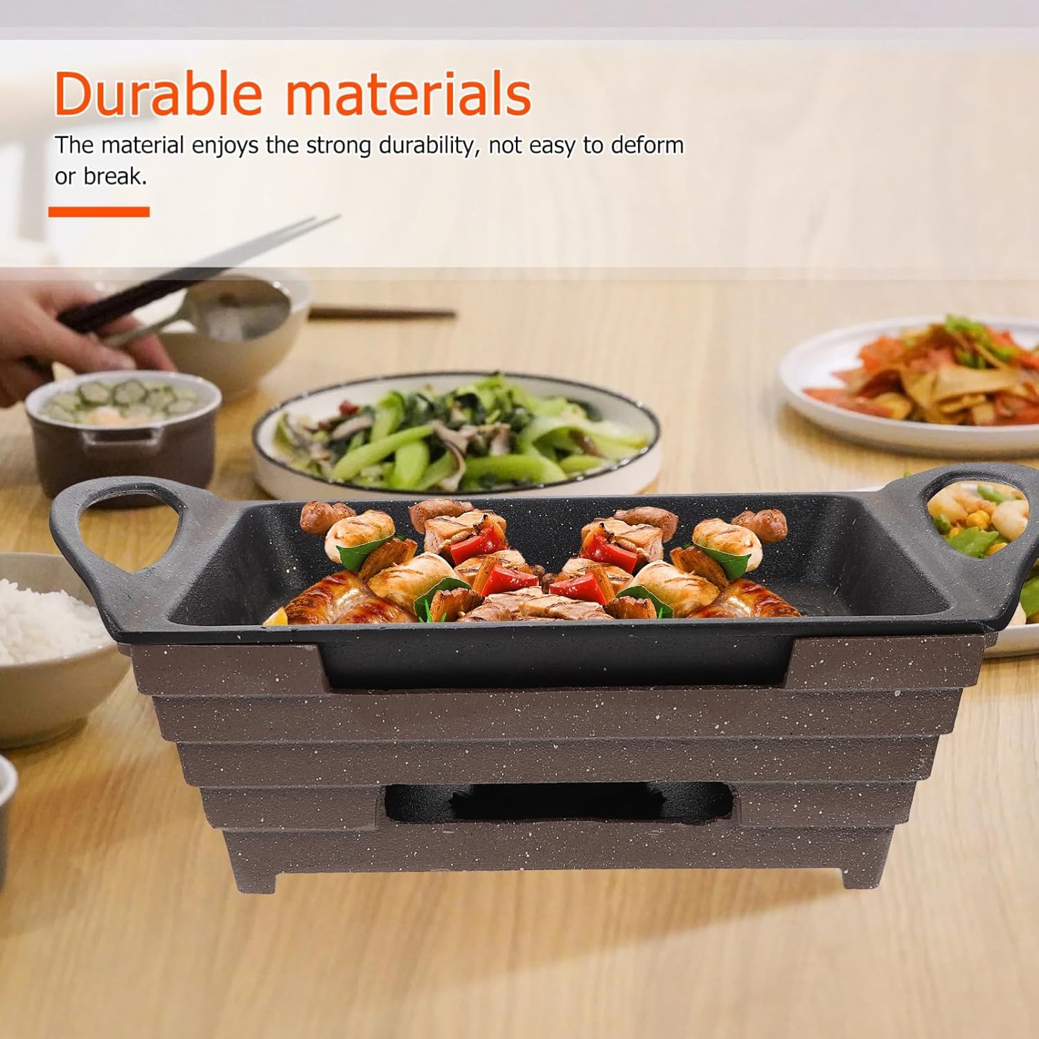 IMIKEYA Grilled Fish Stove Aluminium Alloy Bbq Grill for Camping and Outdoor Picnics Easy to Clean Heat Resistant Friends and Family