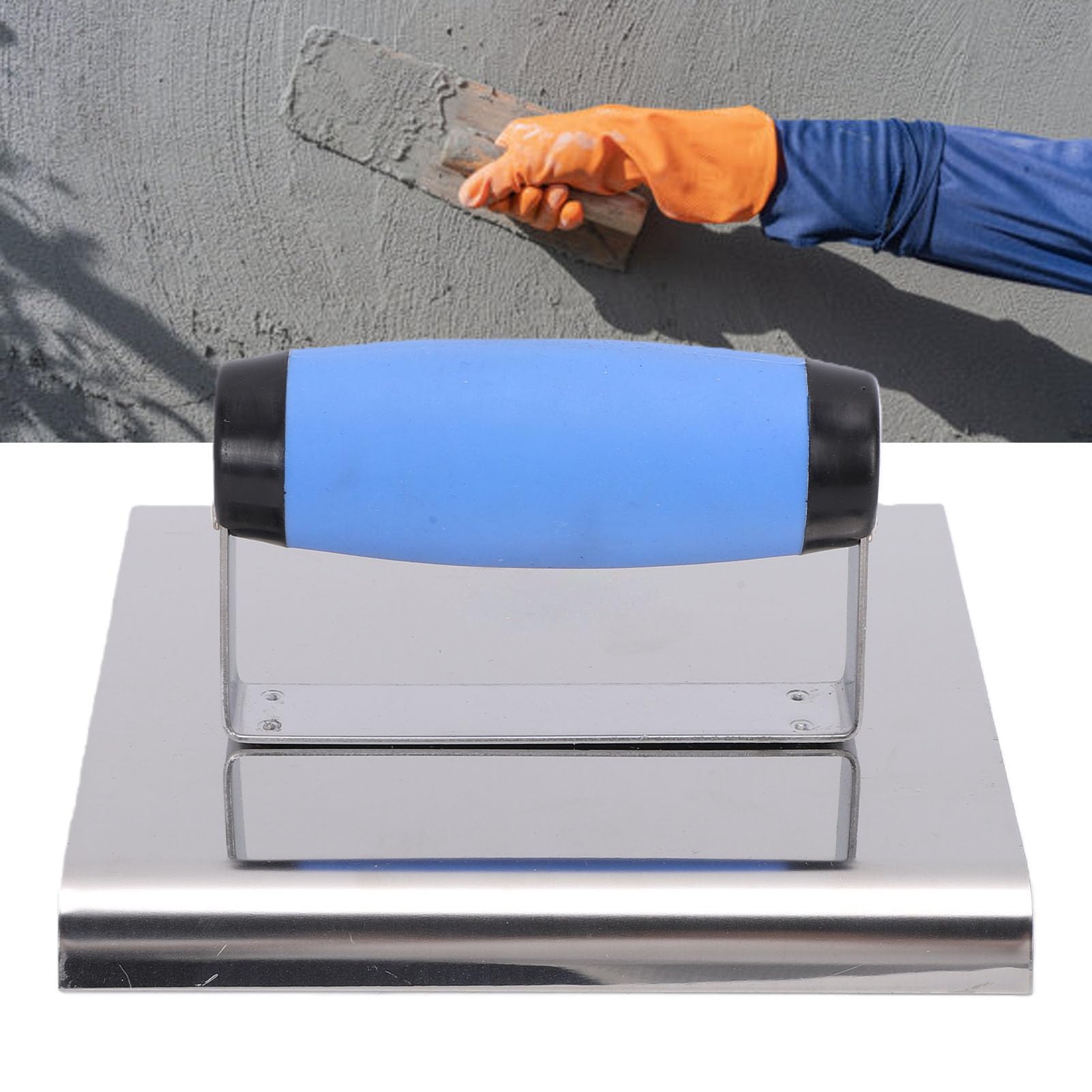 Bordatrice per Cemento, R13.5 150x152mm Utensile per Bordare Cemento in Acciaio Inossidabile con Impugnatura Morbida, per Rifinire Lastre di e Prevenire Crepe