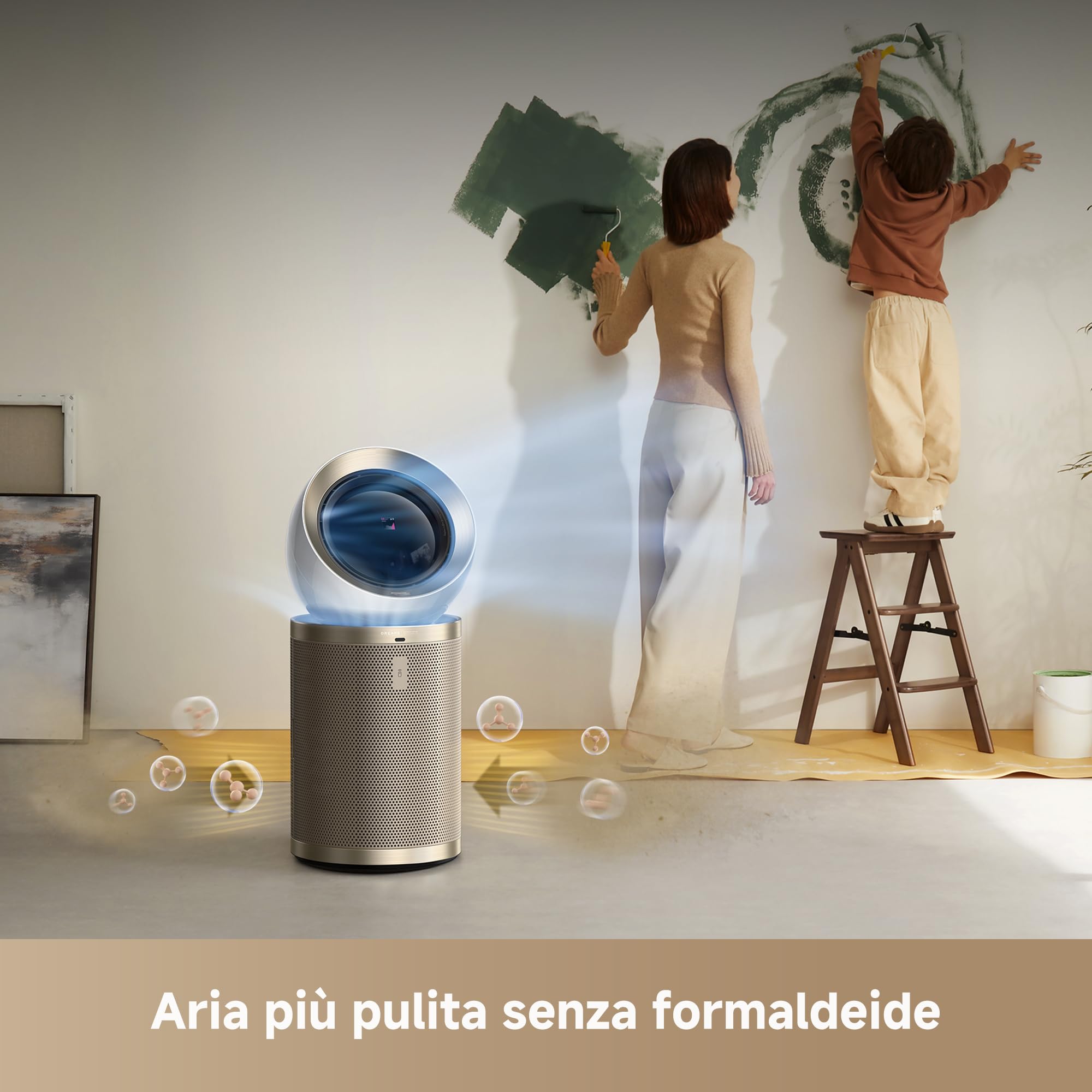 DREAME PM20 AirPursue Purificatore con Tecnologia Enviro Detect, Tecnologia di Modulazione a Doppio Flusso, Riscaldamento Rapido in 3 Secondi, Tecnologia di Filtrazione ed Eliminazione Multistrato