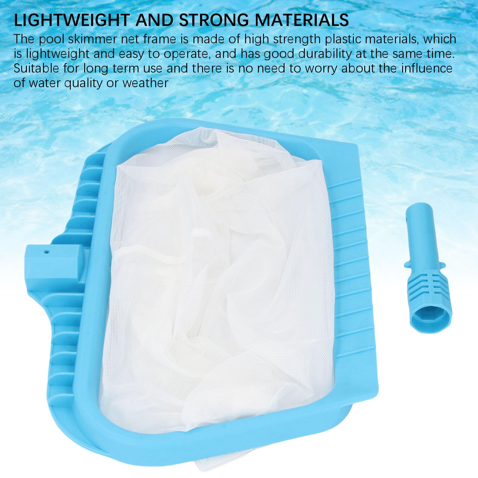 Rete per Skimmer per Piscina, Rete Ultra Fine a Profonda Rastrello per Foglie Professionale per Piscina Pesante Sostituzione della per la Pulizia della con Impugnatura Ergonomica per
