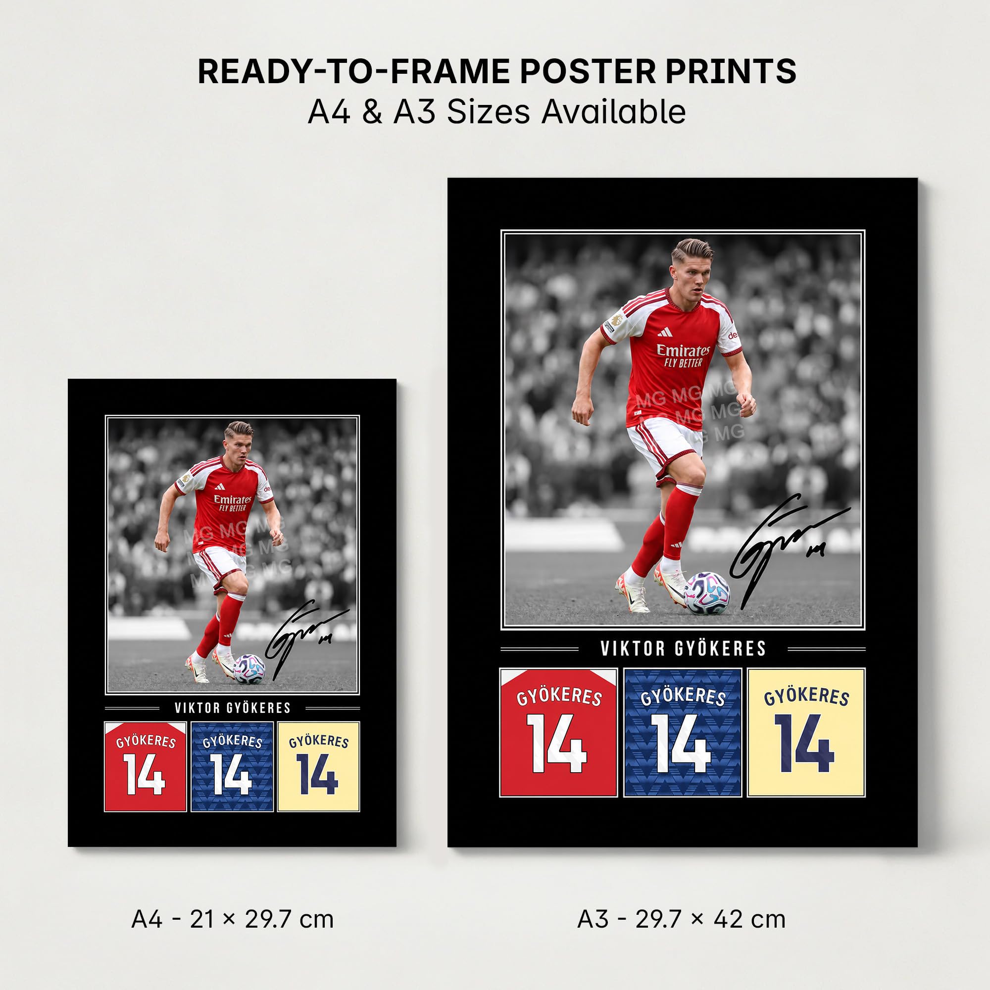 Viktor Gyokeres Arsenal Signed Photo Poster Print Picture Display