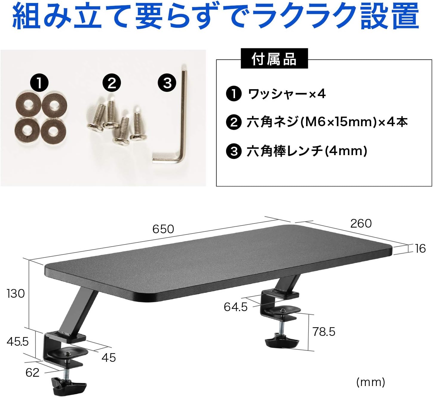 Greenhouse GH-DKBE1-WH Desk Stand, Width: 25.6 inches (65 cm), Load Capacity: 44.1 lbs (20