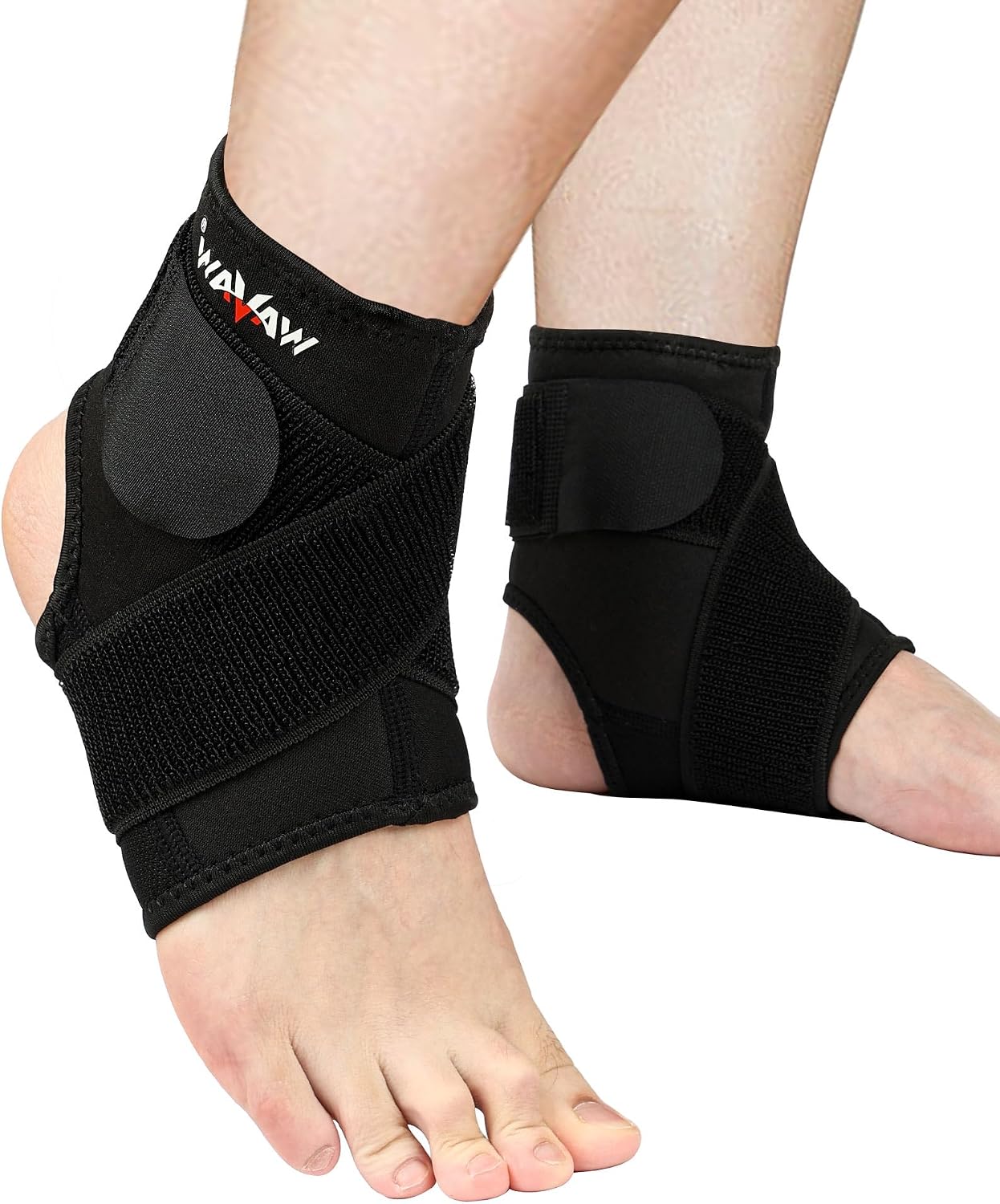 Ankle Brace Ultra Thin Ankle Support with Double for Sports and Everyday Use Breathable Lightweight Foot Brace Adjustable Ankle Support for Men and Women