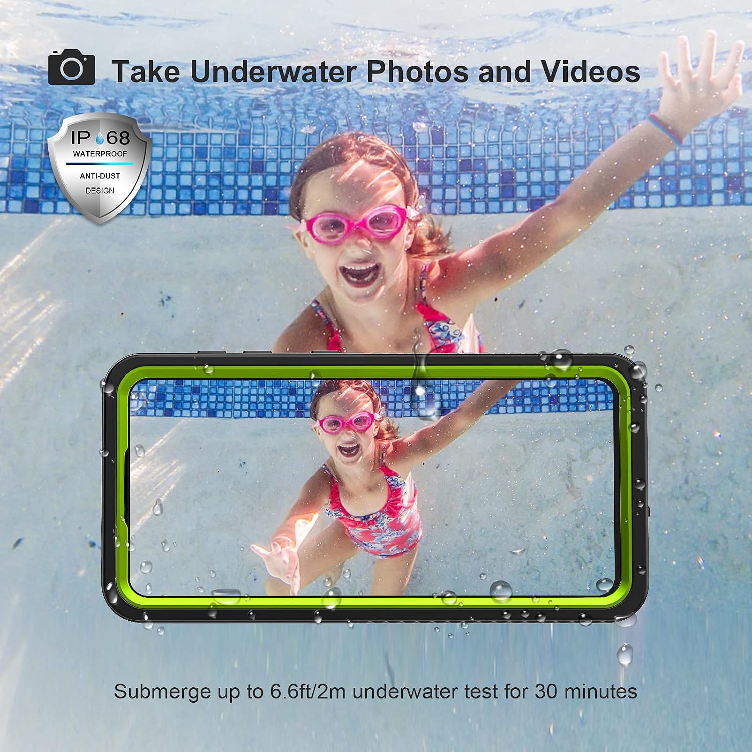 Samsung Galaxy S21 Plus Waterproof Case(6.7 inch), Clear Built-in Screen Protector Underwater Case with Fingerprint Film, Full Body Waterproof Dustproof Snowproof Shockproof Case for S21+