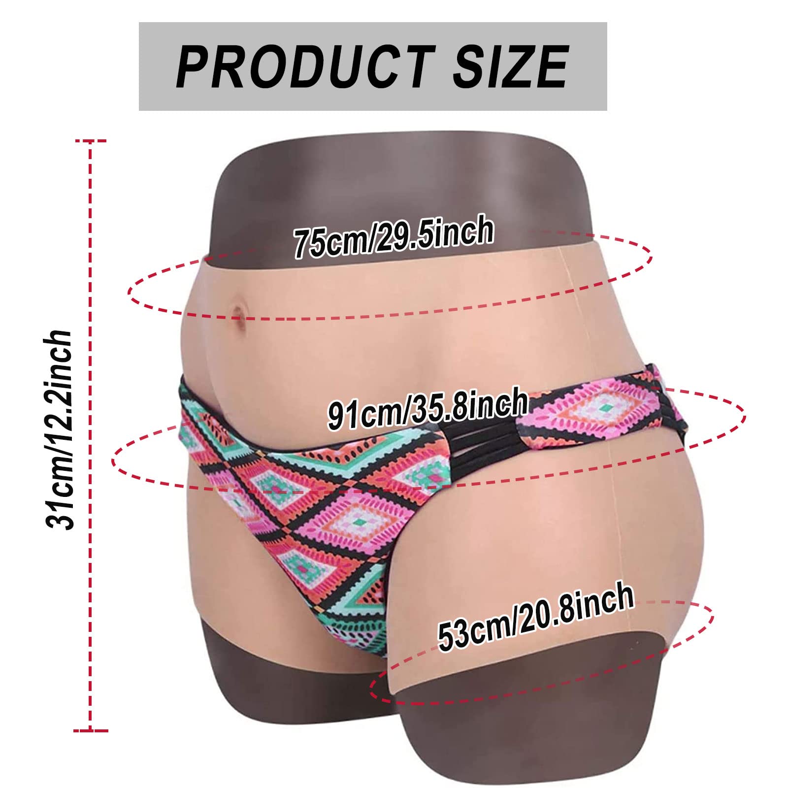 Bragas de Crossdresser de Silicona para Hombres Pantalones de Triángulo de Vagina Falsa Sexy para Drag Queen Transgénero Travesti(Color:Color 3)