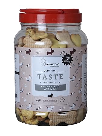 Berrydoos Chicken, Egg & Milk Premium Dog Biscuit 900gm