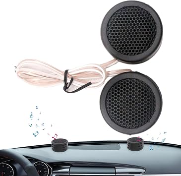 Car Audio Speaker - Car Tweeter with Built-in Amplifier, Waterproof Marine Tweeter | Car Audio Speaker 500W Dome Miini Flush Mount Marine Tweeter, 2 Black Car Parts Speakers for Amazing Music