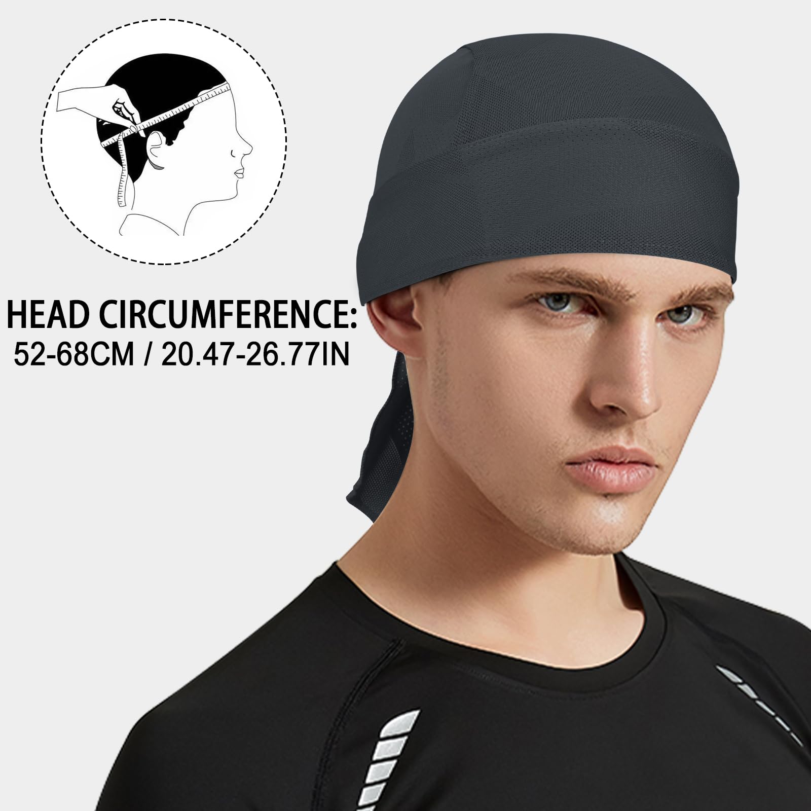 GXCROR Sportowa bandana czapka bandana, chusta na głowę, nakrycie głowy, oddychająca, wchłania pot