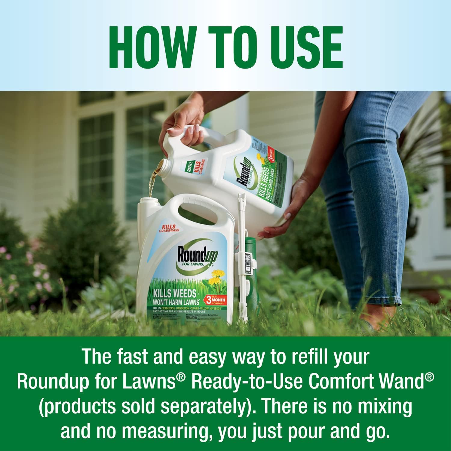 Roundup for Lawns₁ Refill - Tough Weed Killer for Use on Northern Grasses, 1.25 gal. (Pack of 2)