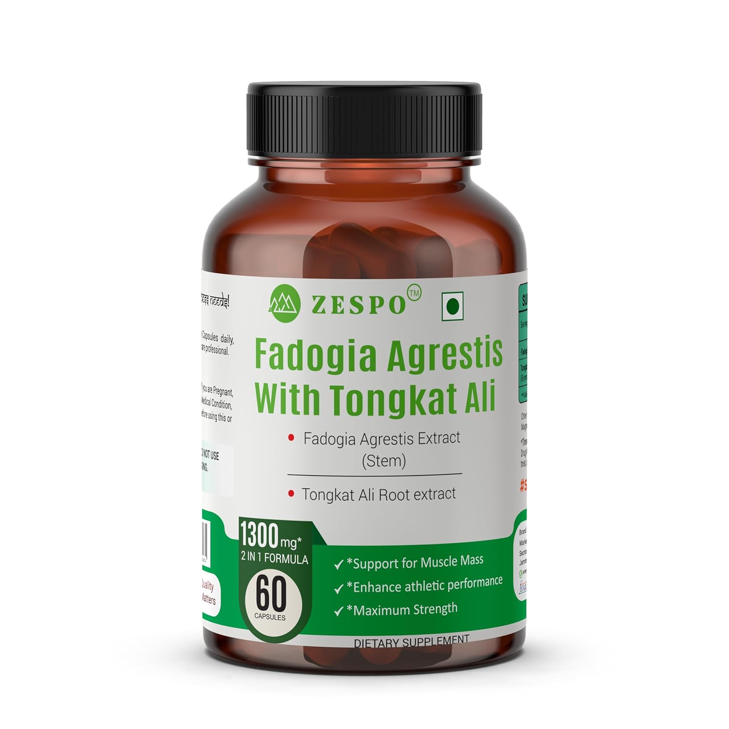Buy ZESPO Fadogia Agrestis & Tongkat Ali Dietary Supplement Muscle