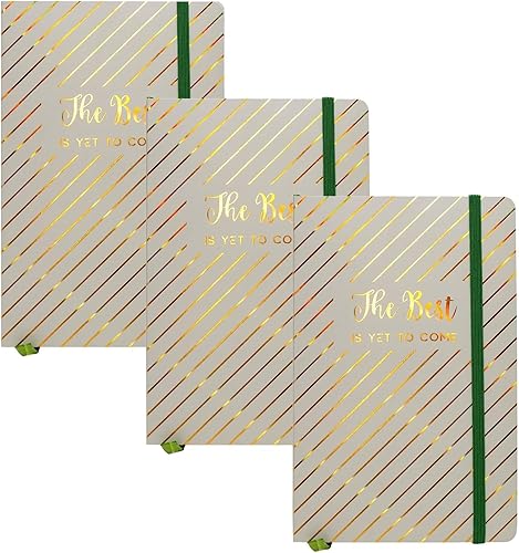 Miniatura 10 de Pukka Pad Glee - Diarios A5  Paquete de 3 cuadernos con 192 páginas, 96 hojas de papel rayado de 80 GSM y cierre elástico para la escuela, la